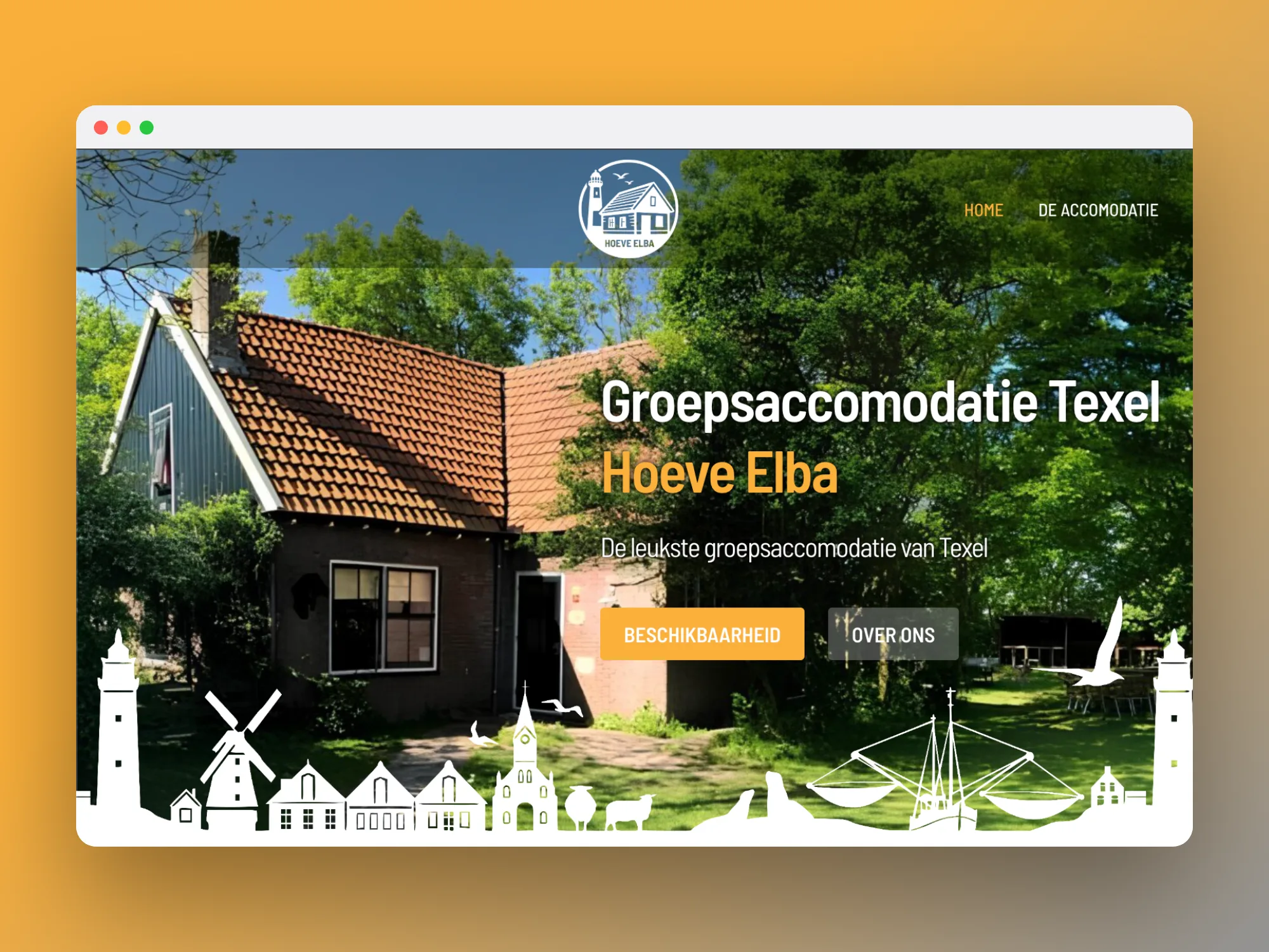 Hoeve Elba — Website — groepsaccommodatie