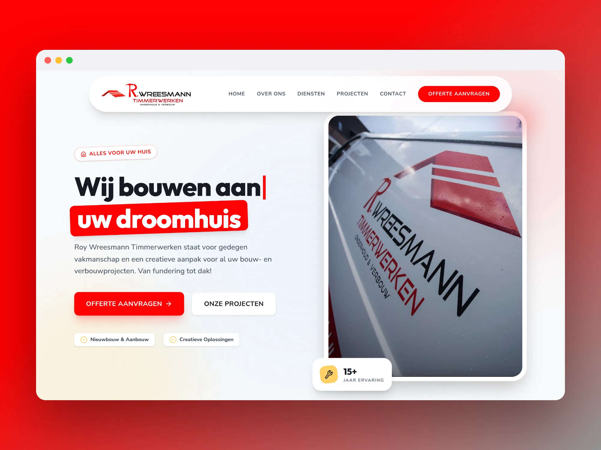 Roy Timmerwerken — Website — timmerbedrijf