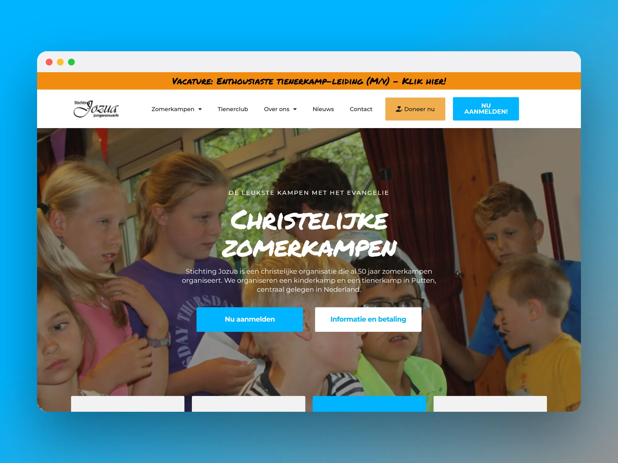 Stichting Jozua — Website — jongerenwerk