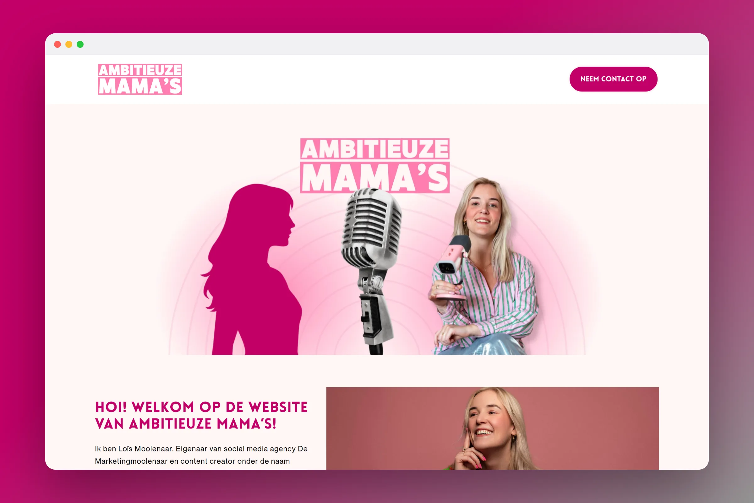 Ambitieuze Mama's website preview